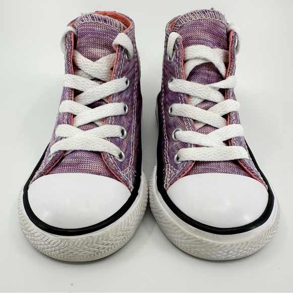 Converse Kids CTAS HI All Star High Top Bright Violet Sunblush Size 6 Infant - Picture 4 of 10